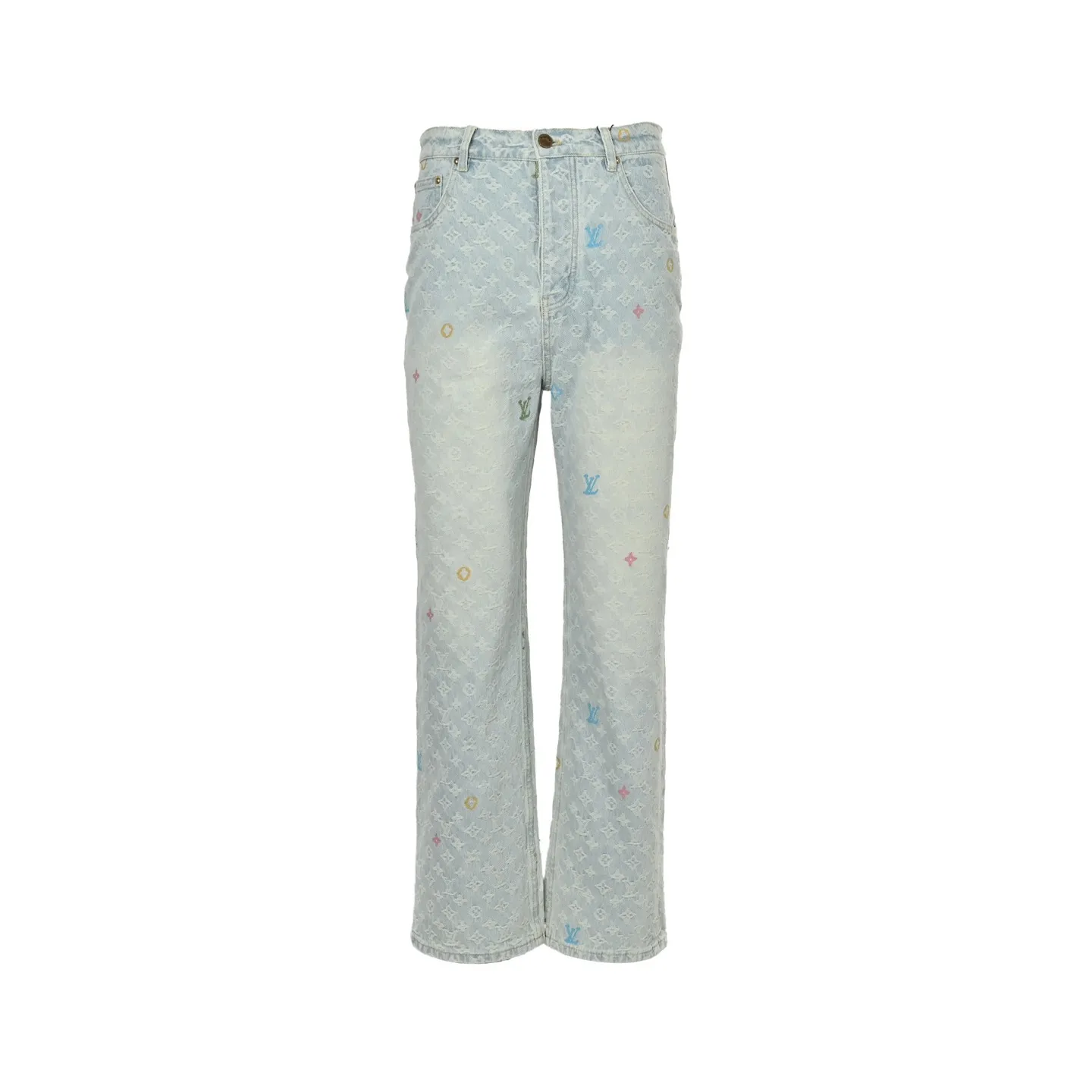 Louis Vuitton/Louis Vuitton Tyler joint style old flower jacquard embroidered jeans